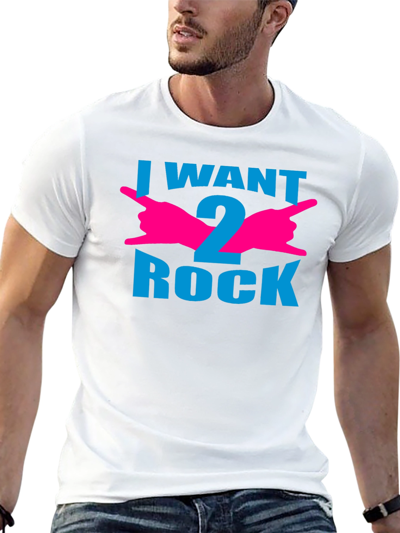 I Want 2 Rock Graphic T-Shirt