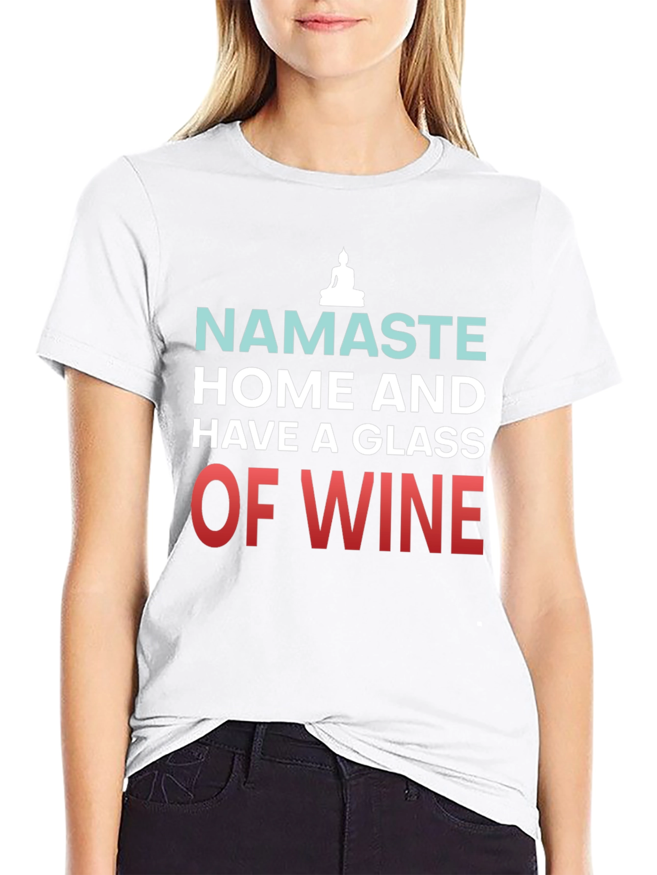 Namaste Wine T-Shirt - Relax & Unwind in Style