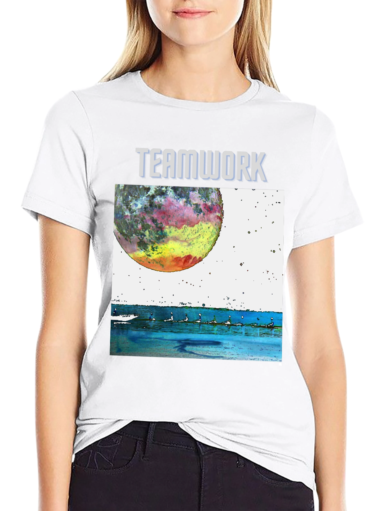 Teamwork Rowing Crew Graphic Tee