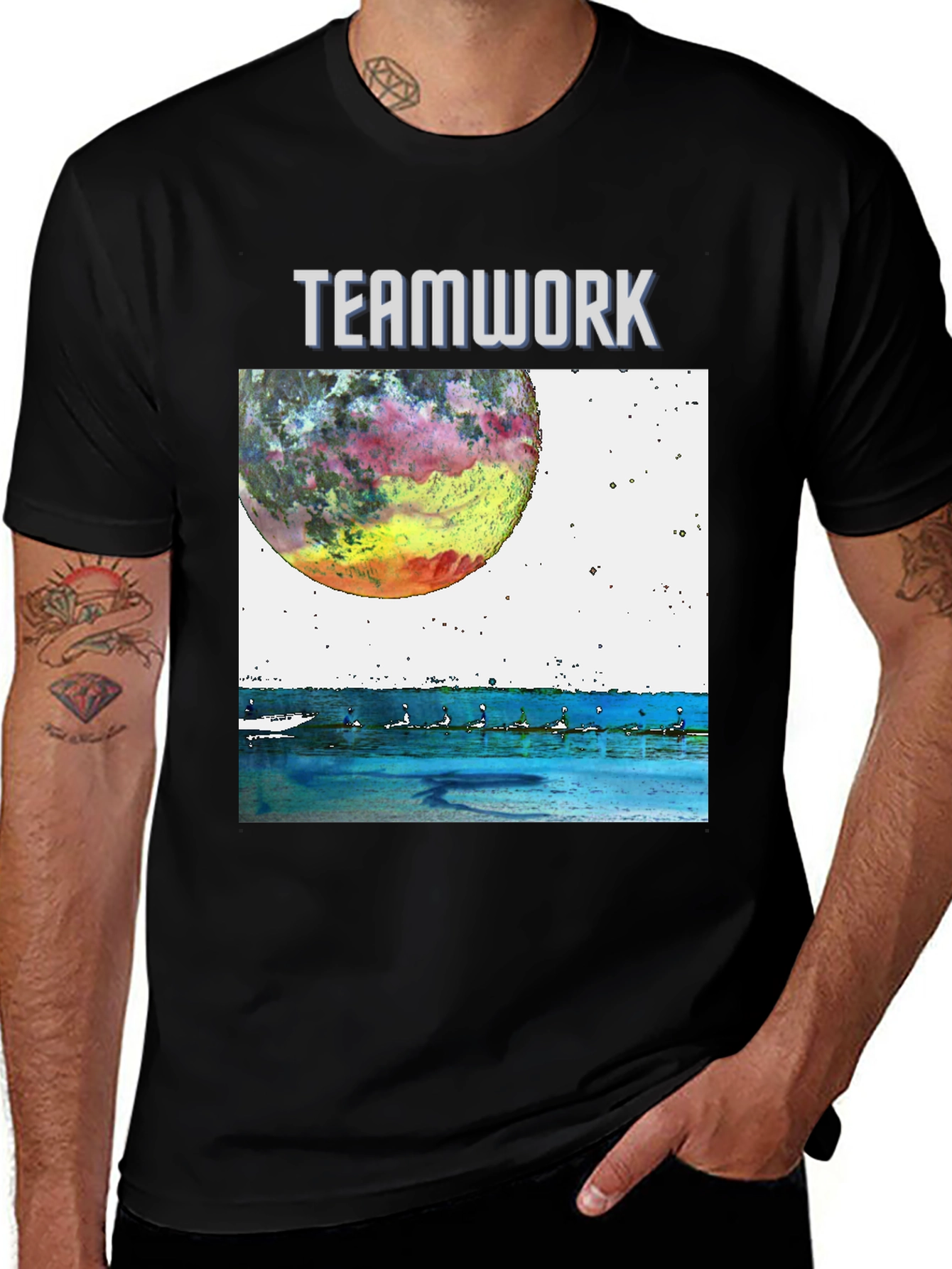 Teamwork Rowing Crew Graphic Tee