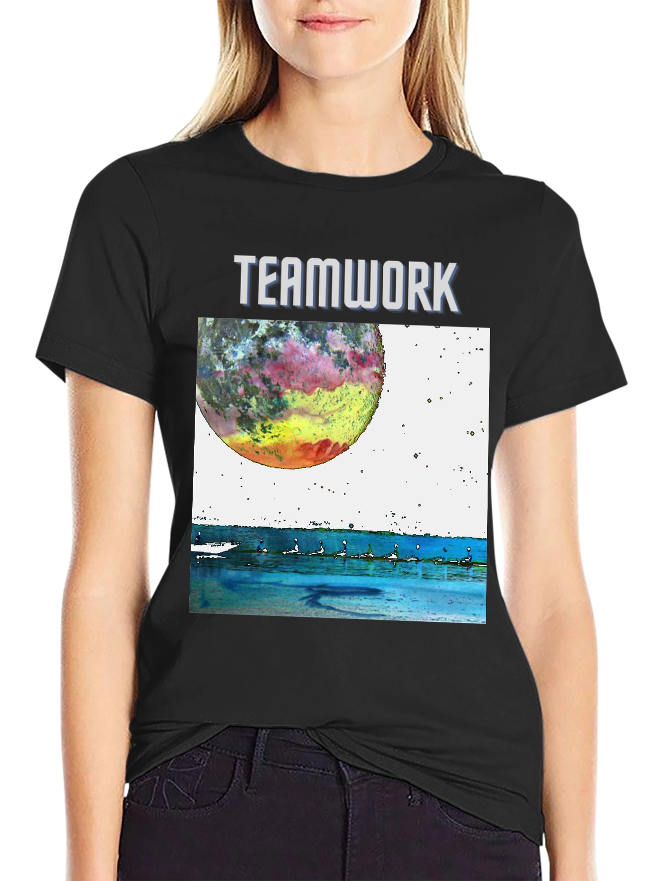 Teamwork Rowing Crew Graphic Tee