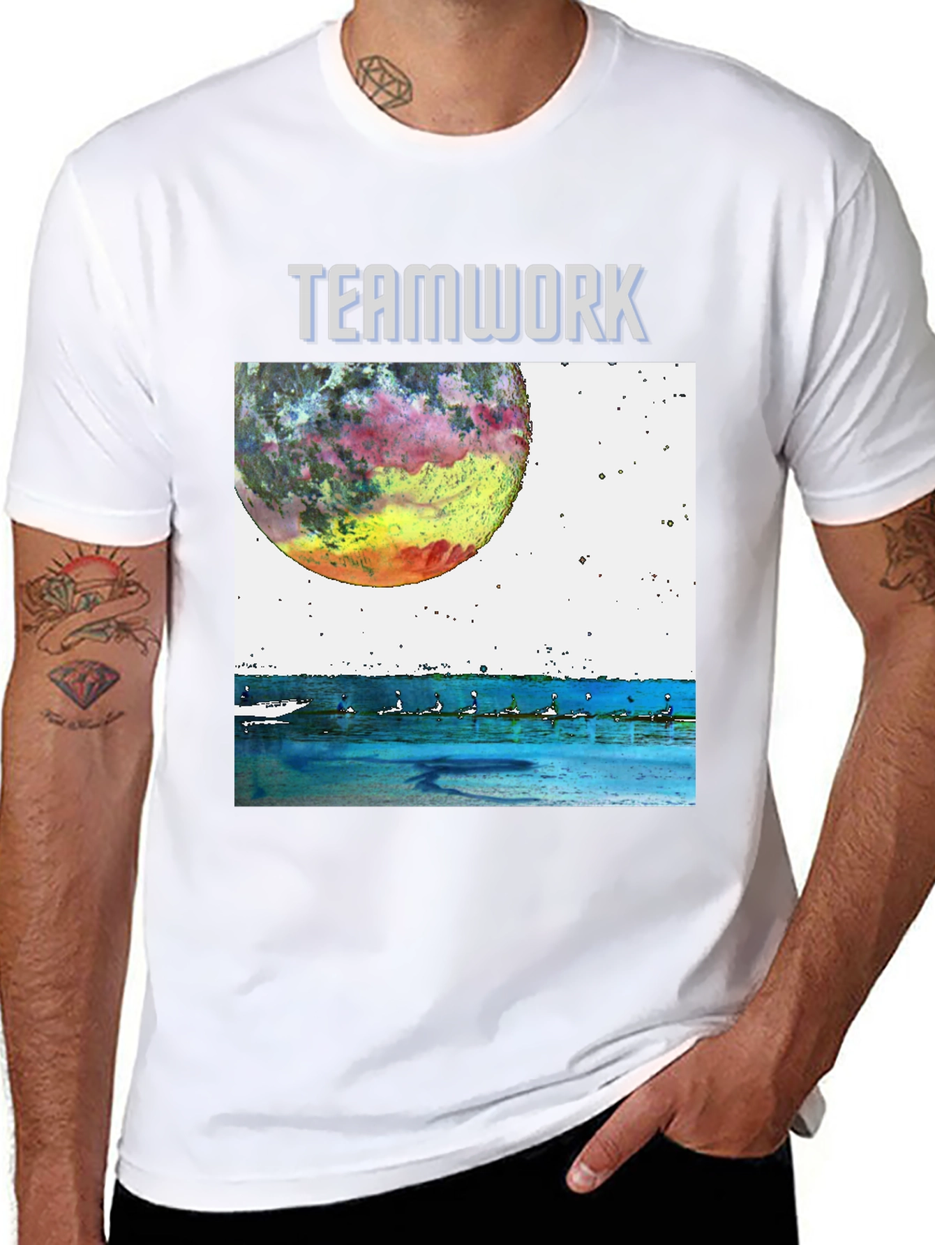 Teamwork Rowing Crew Graphic Tee