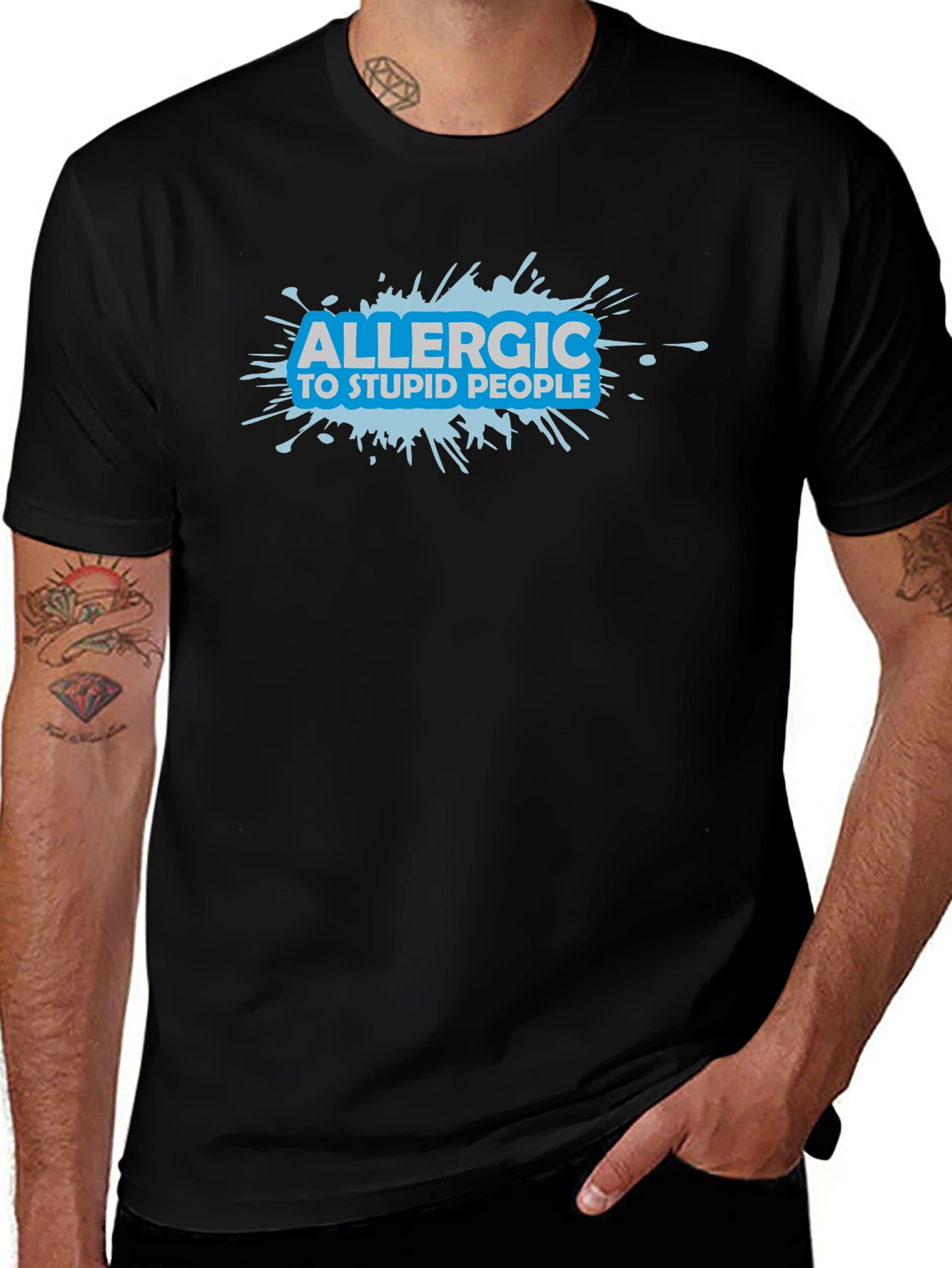 Allergic to Stupid People Graphic T-Shirt