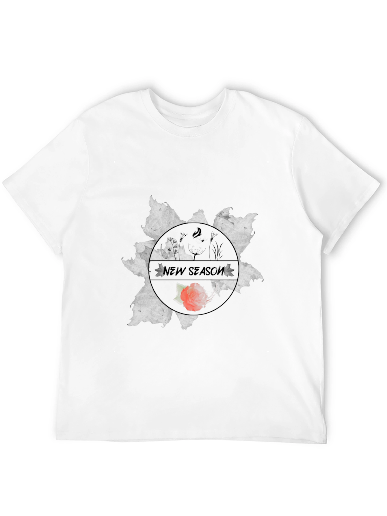 New Season Graphic Print Black T-Shirt