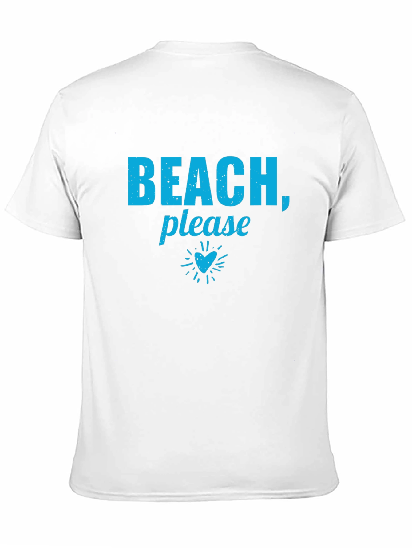 Beach Please! Graphic Print Black T-Shirt