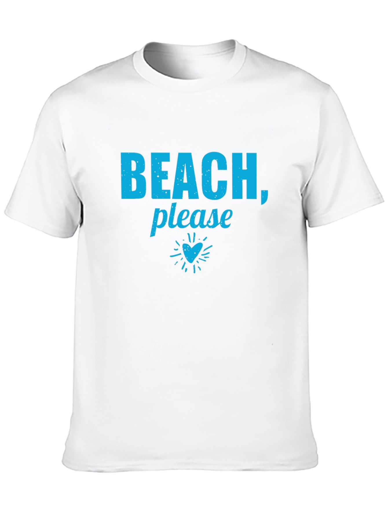 Beach Please! Graphic Print Black T-Shirt