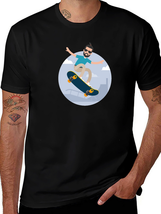 Skater Graphic Black T-Shirt