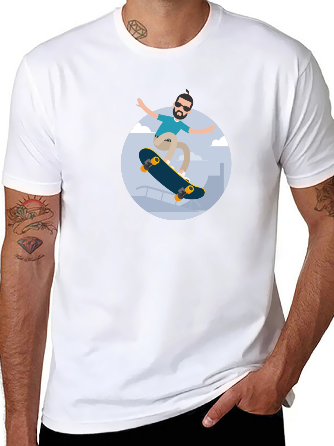 Skater Graphic Black T-Shirt