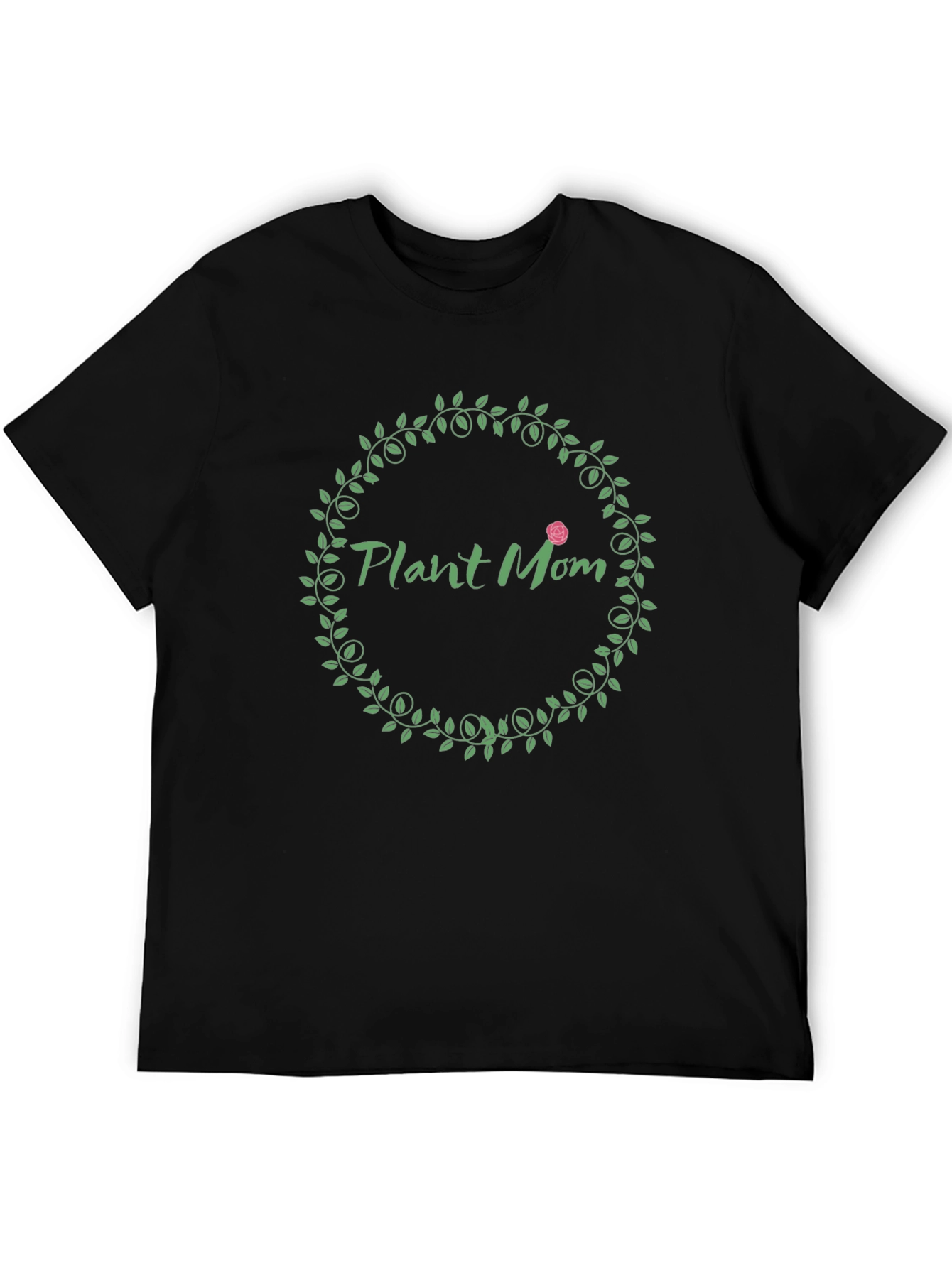 Plant Mom T-Shirt - Green Wreath Design