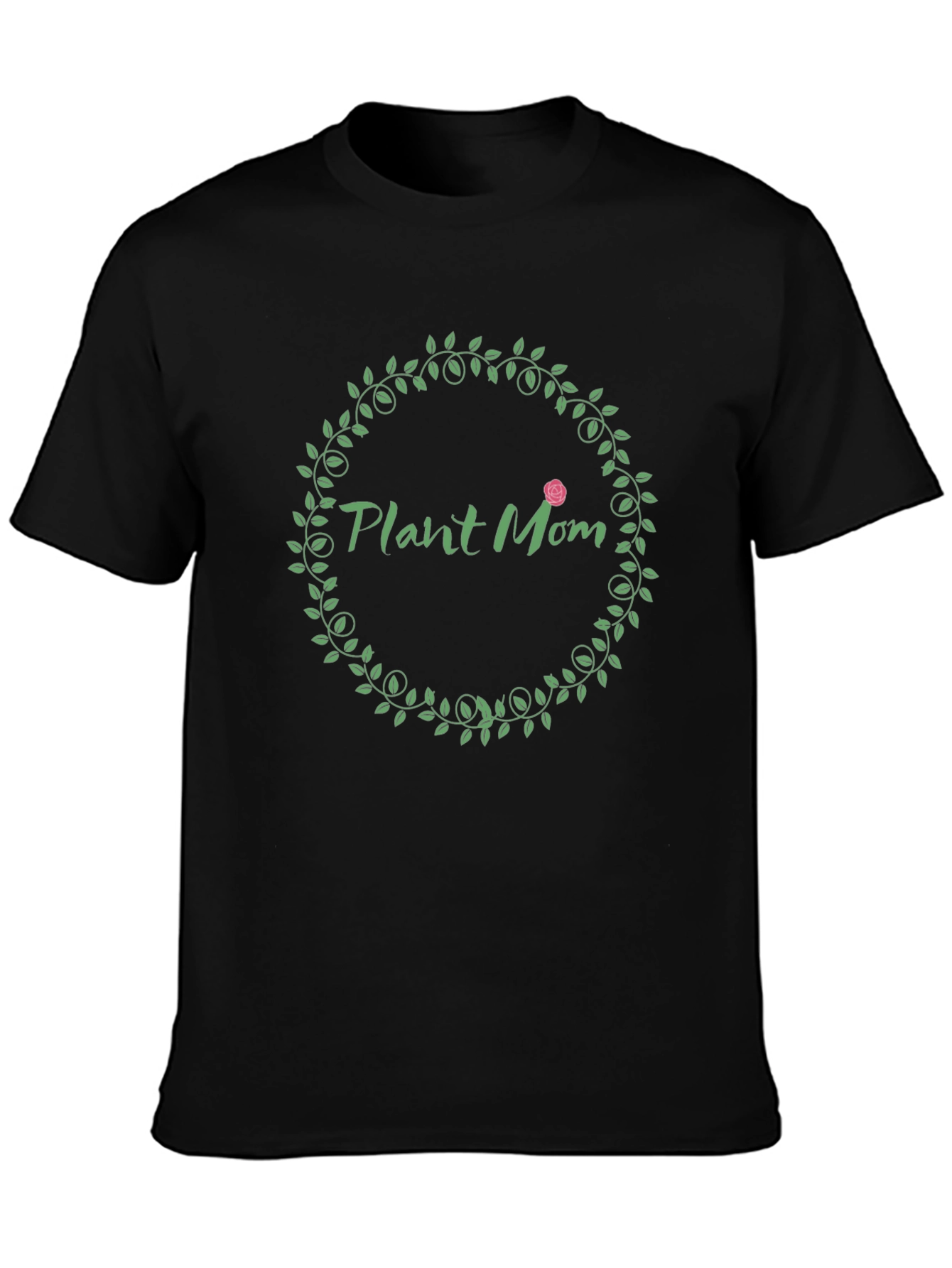 Plant Mom T-Shirt - Green Wreath Design
