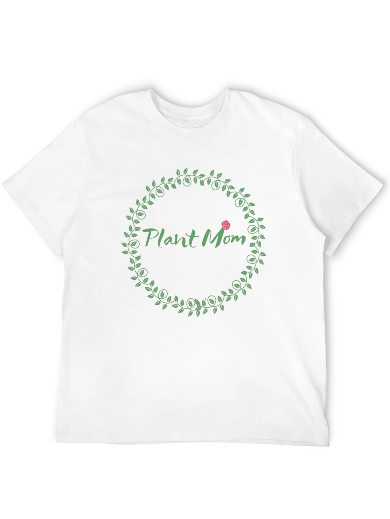 Plant Mom T-Shirt - Green Wreath Design