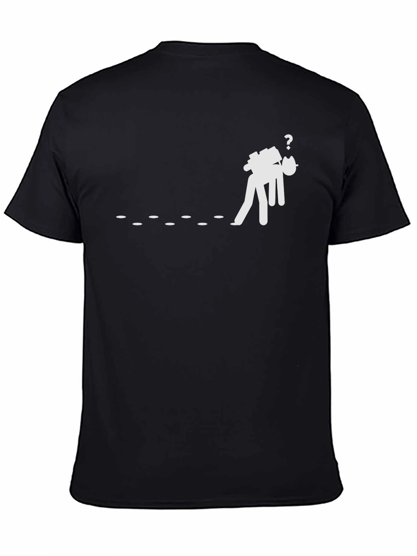 Lost Hiker Graphic Tee - Black Cotton T-Shirt