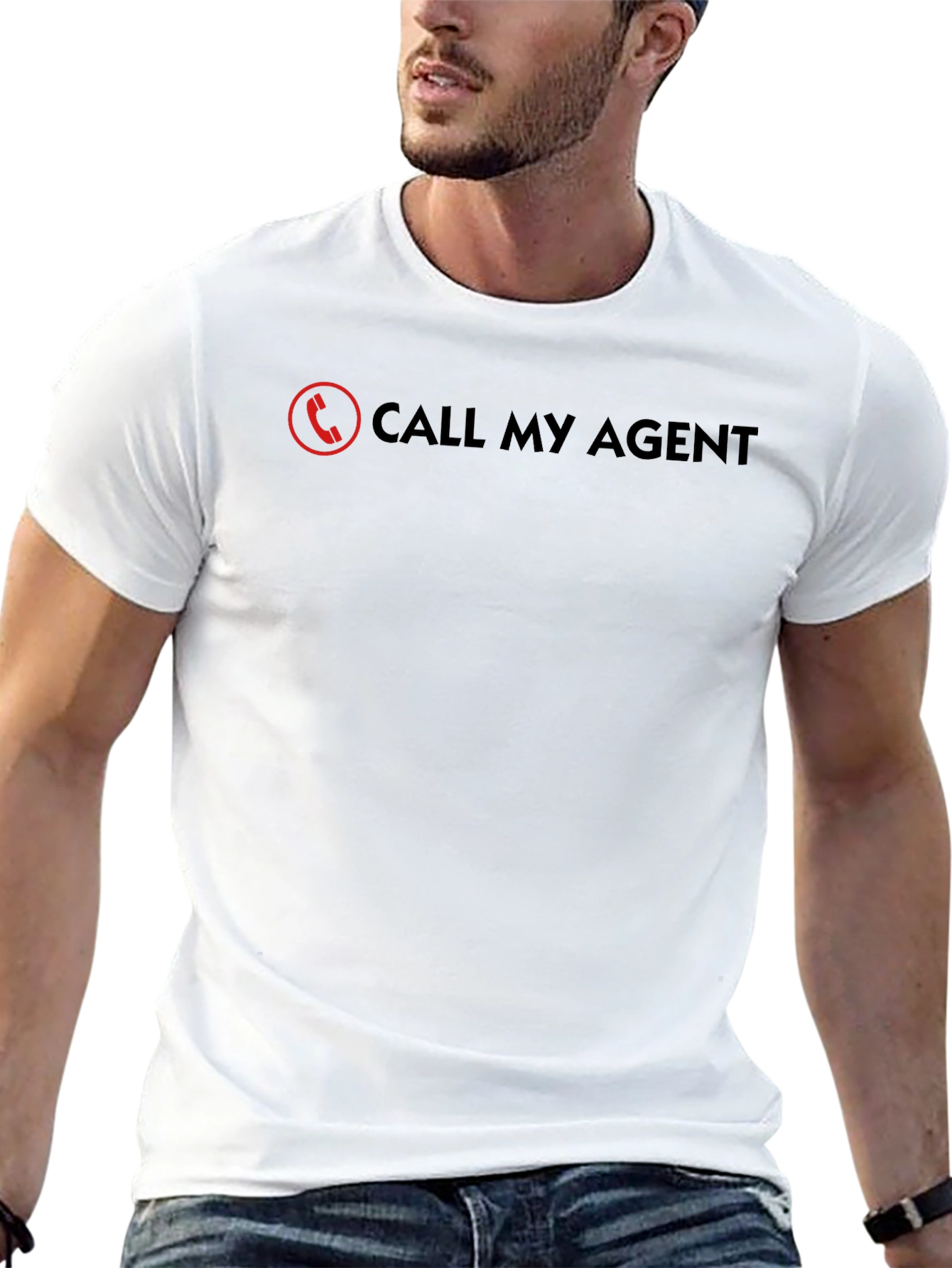 Call My Agent Graphic Tee - Black