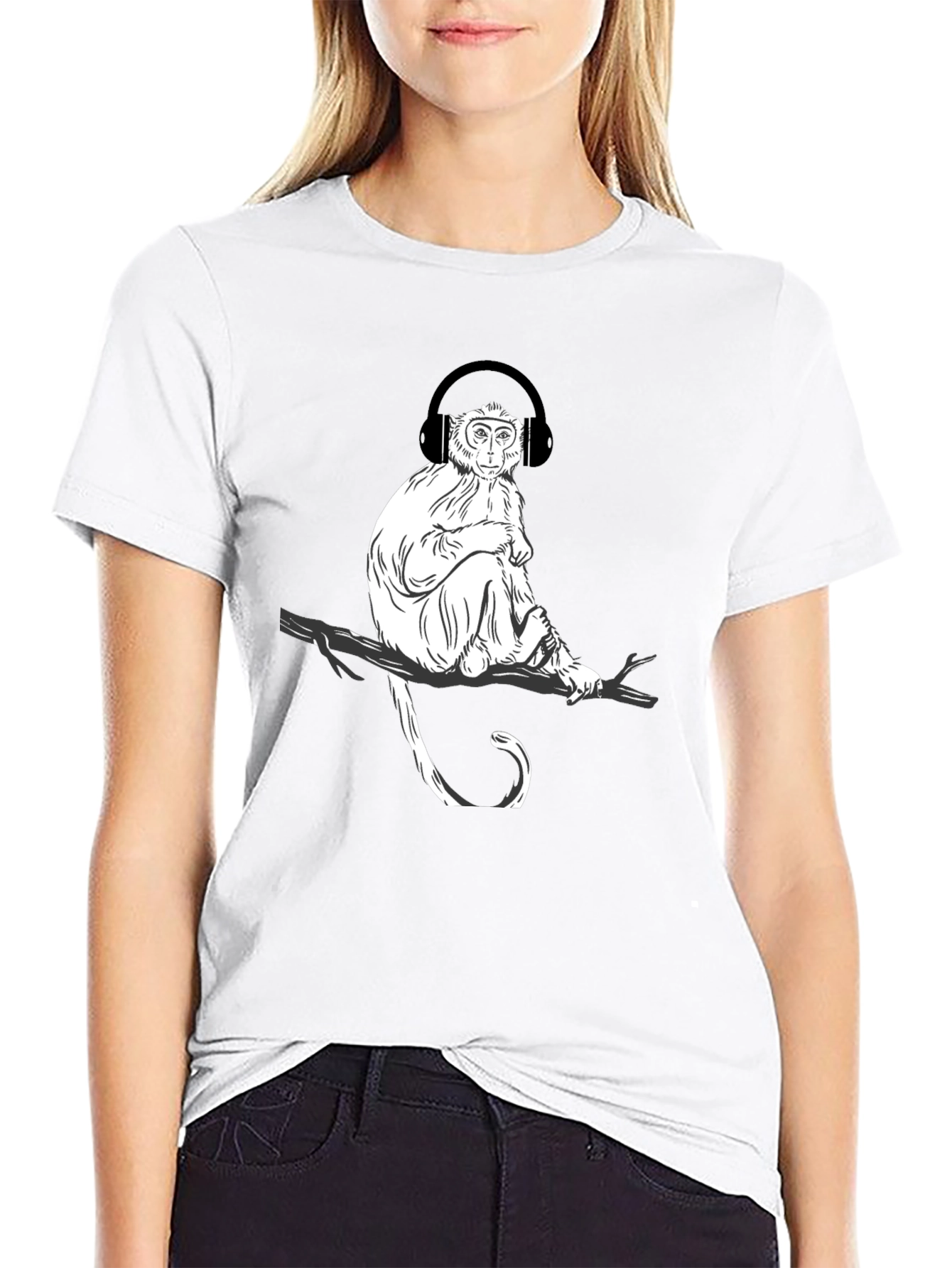 Monkey Music Graphic T-Shirt - Cool Casual Tee