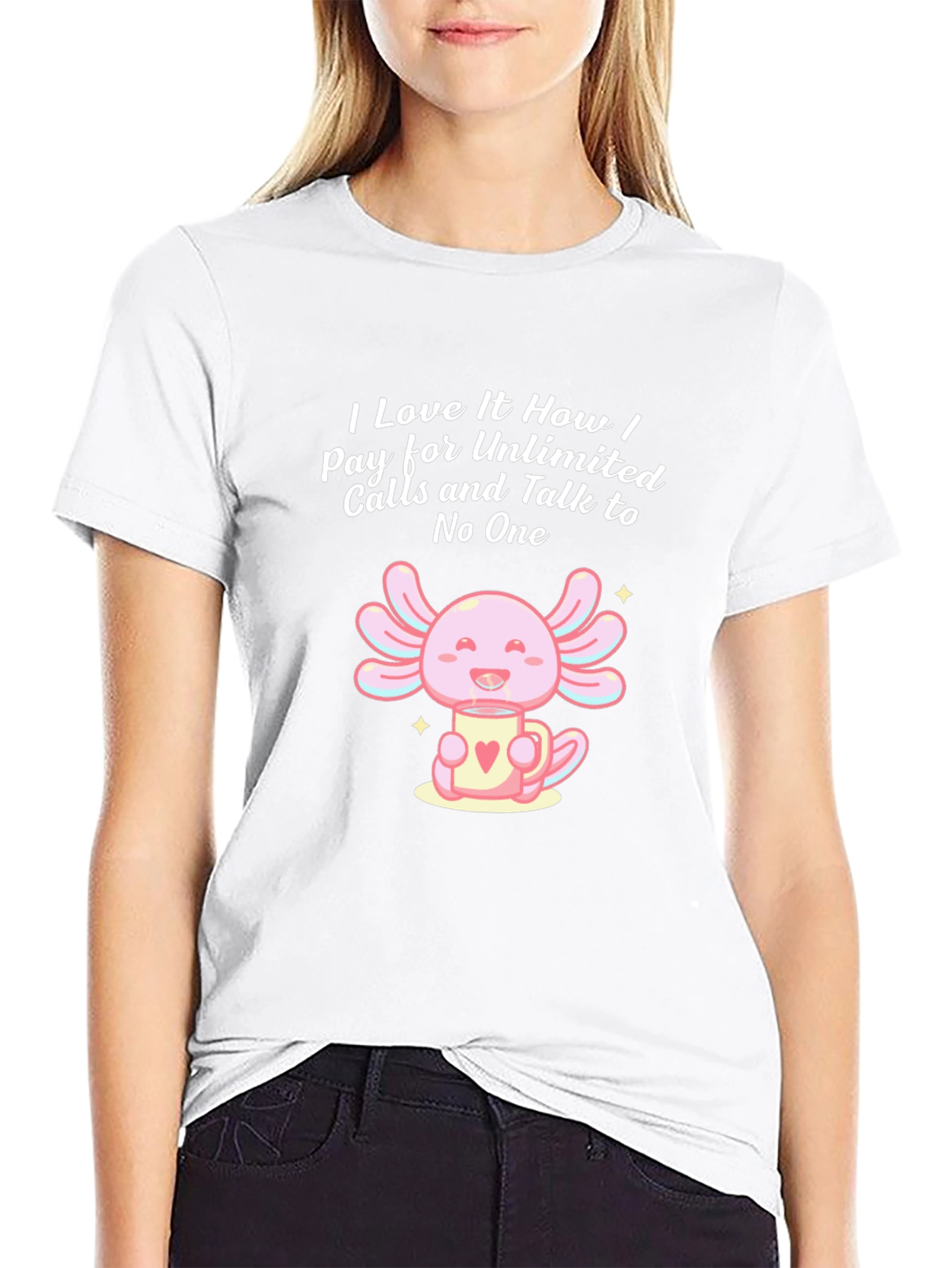 Unlimited Calls T-Shirt Funny Axolotl