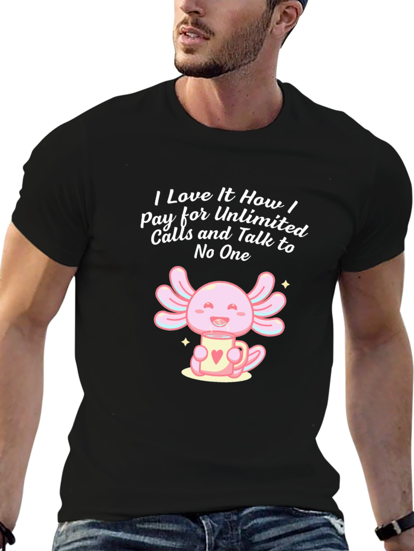 Unlimited Calls T-Shirt Funny Axolotl