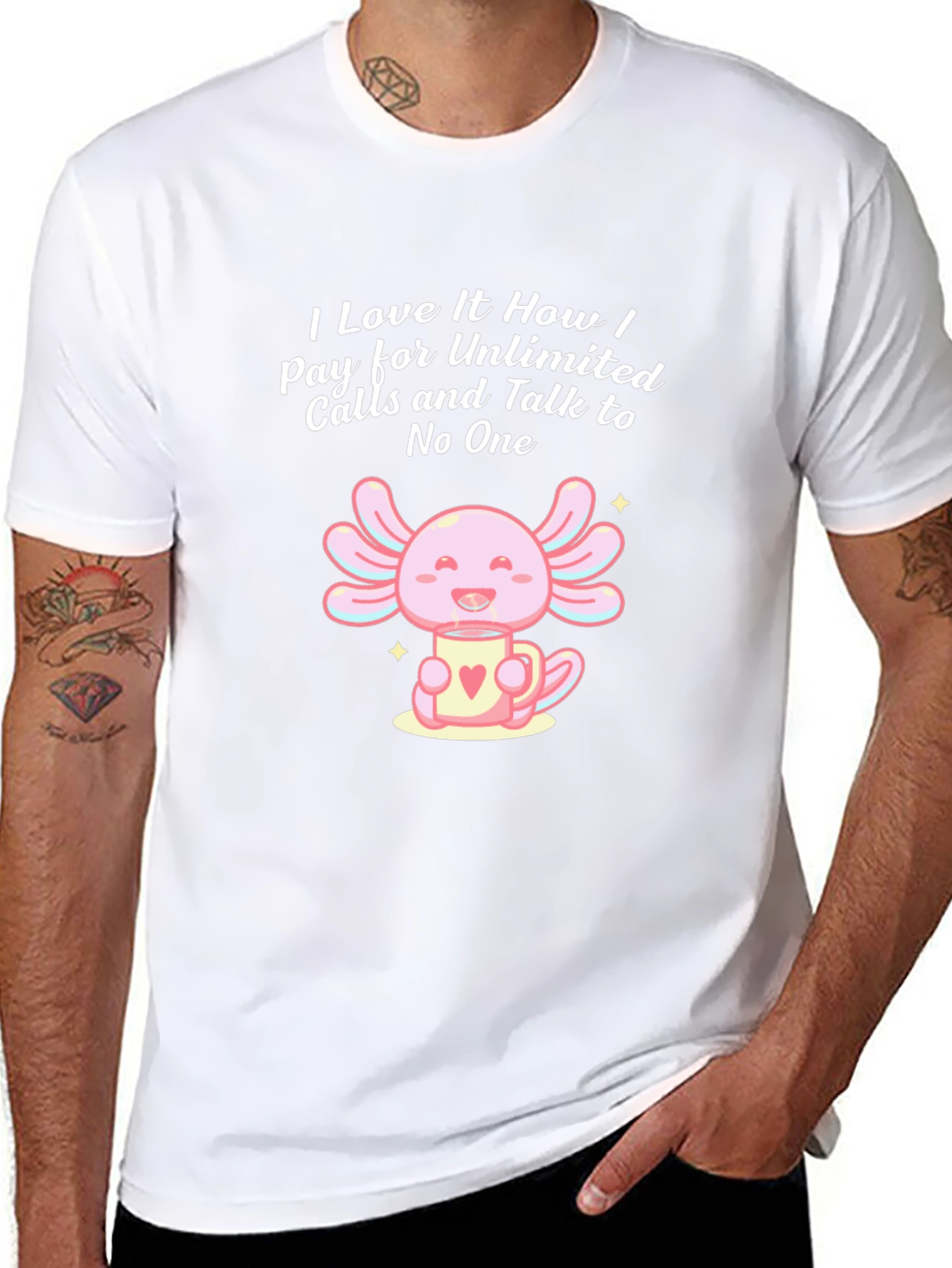 Unlimited Calls T-Shirt Funny Axolotl