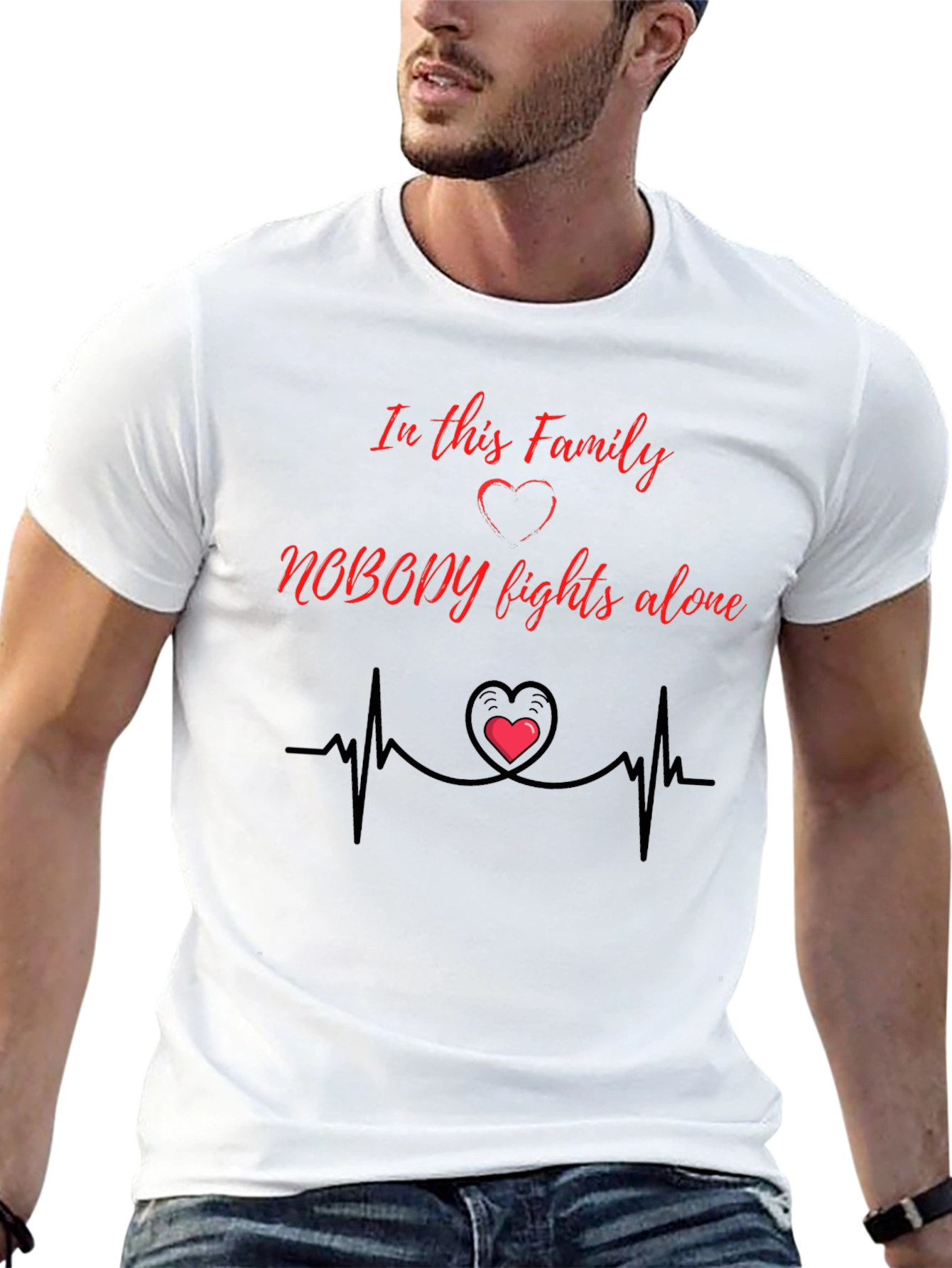 Family Strength Tee - Nobody Fights Alone T-Shirt