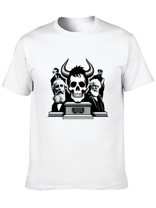 Skull & Thinkers Graphic Tee - Black