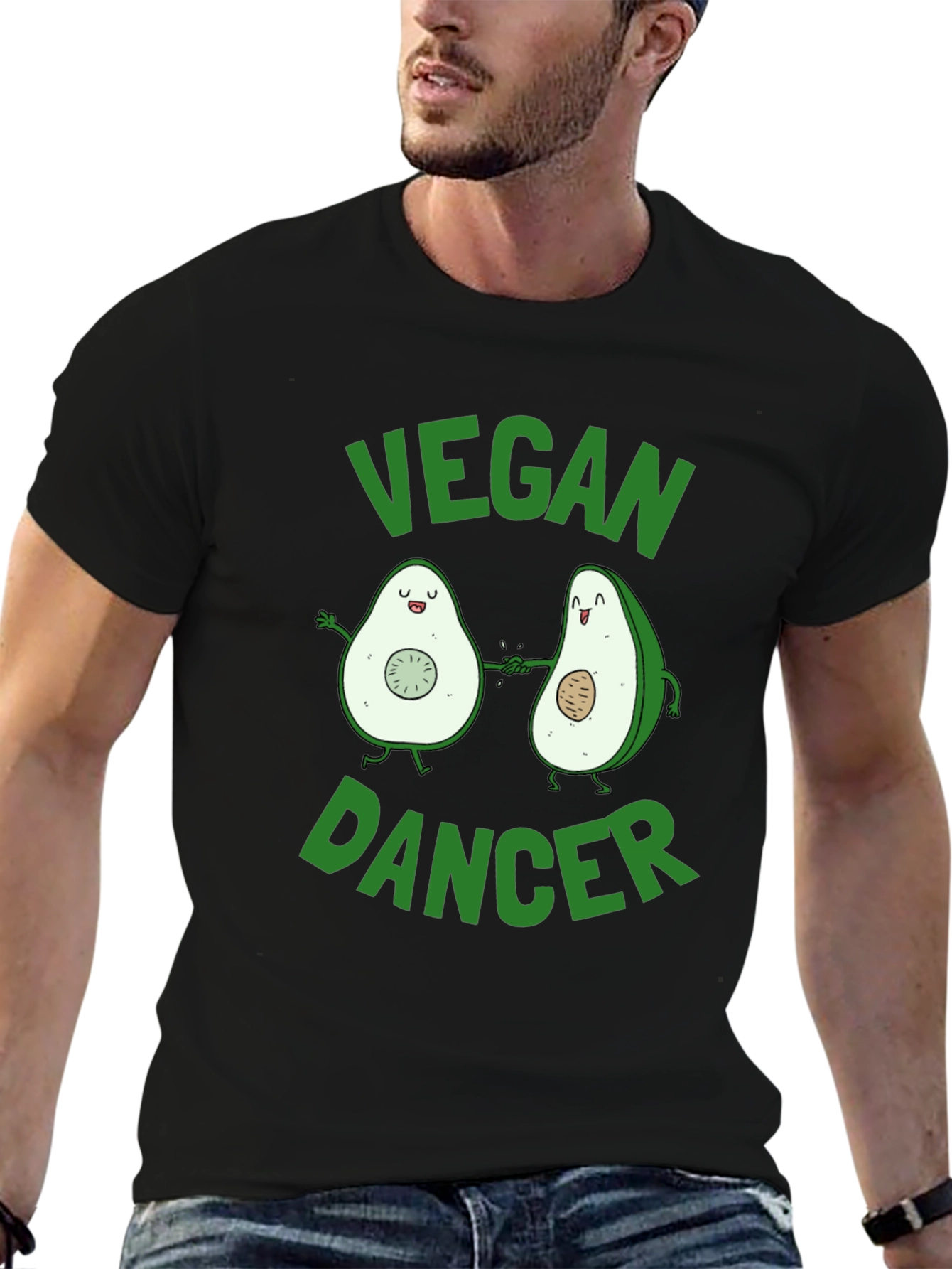 Vegan Dancer Avocado Graphic T-Shirt