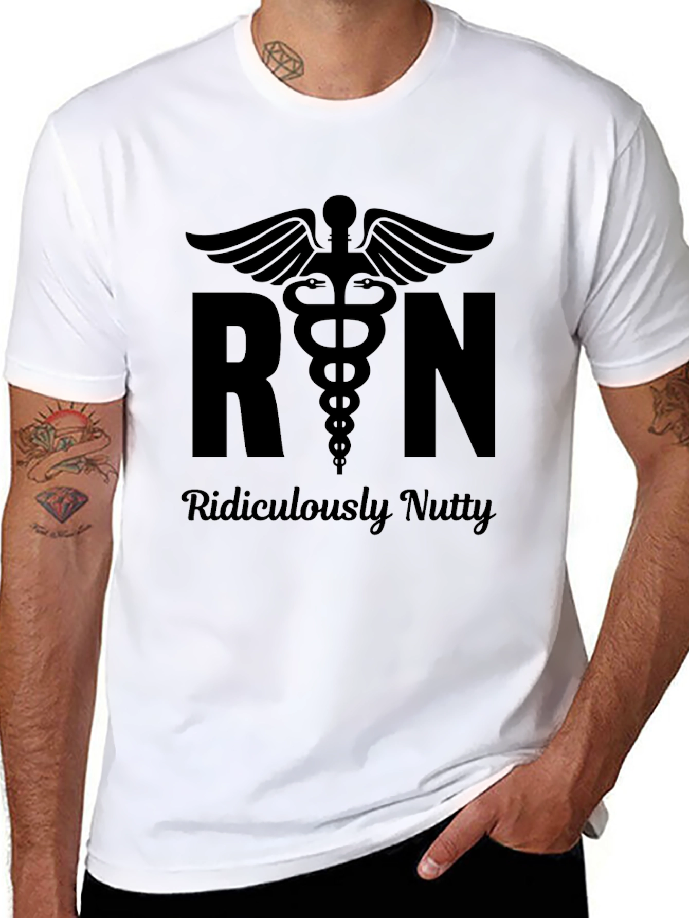 RN Ridiculously Nutty Black T-Shirt