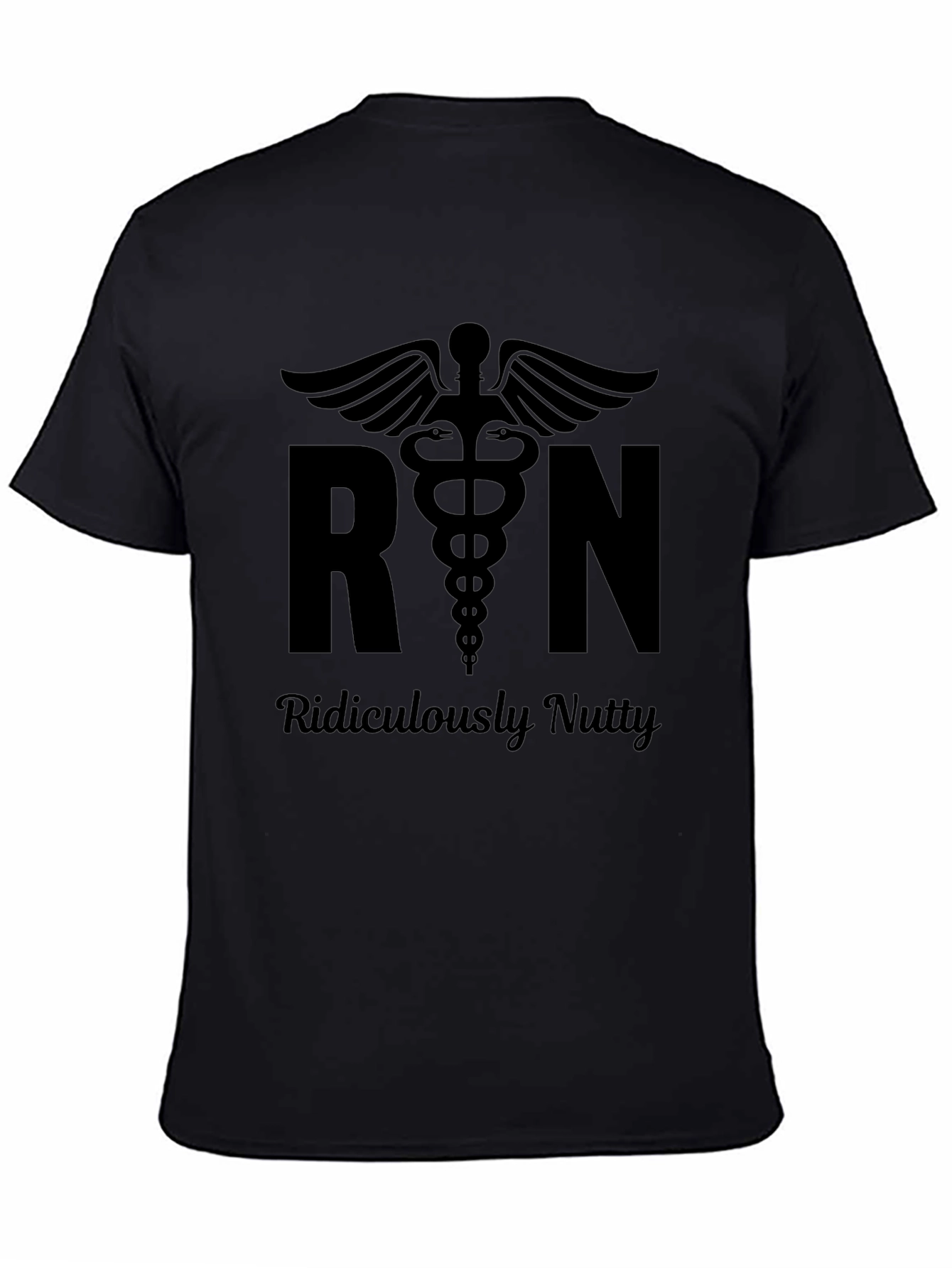 RN Ridiculously Nutty Black T-Shirt