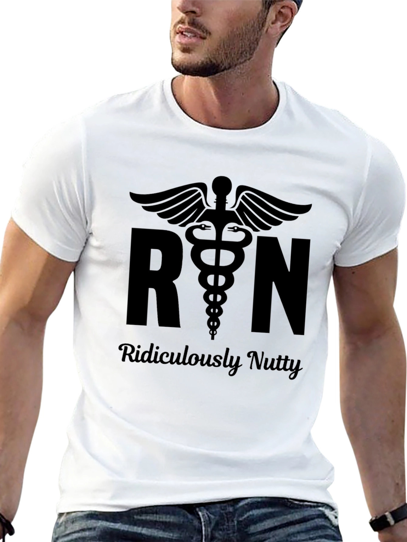 RN Ridiculously Nutty Black T-Shirt
