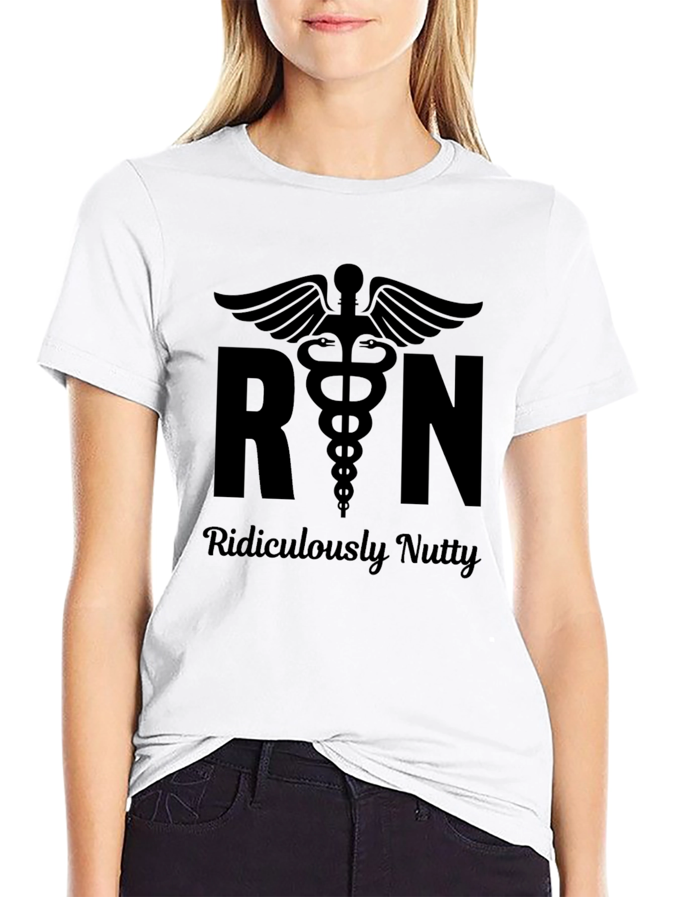 RN Ridiculously Nutty Black T-Shirt