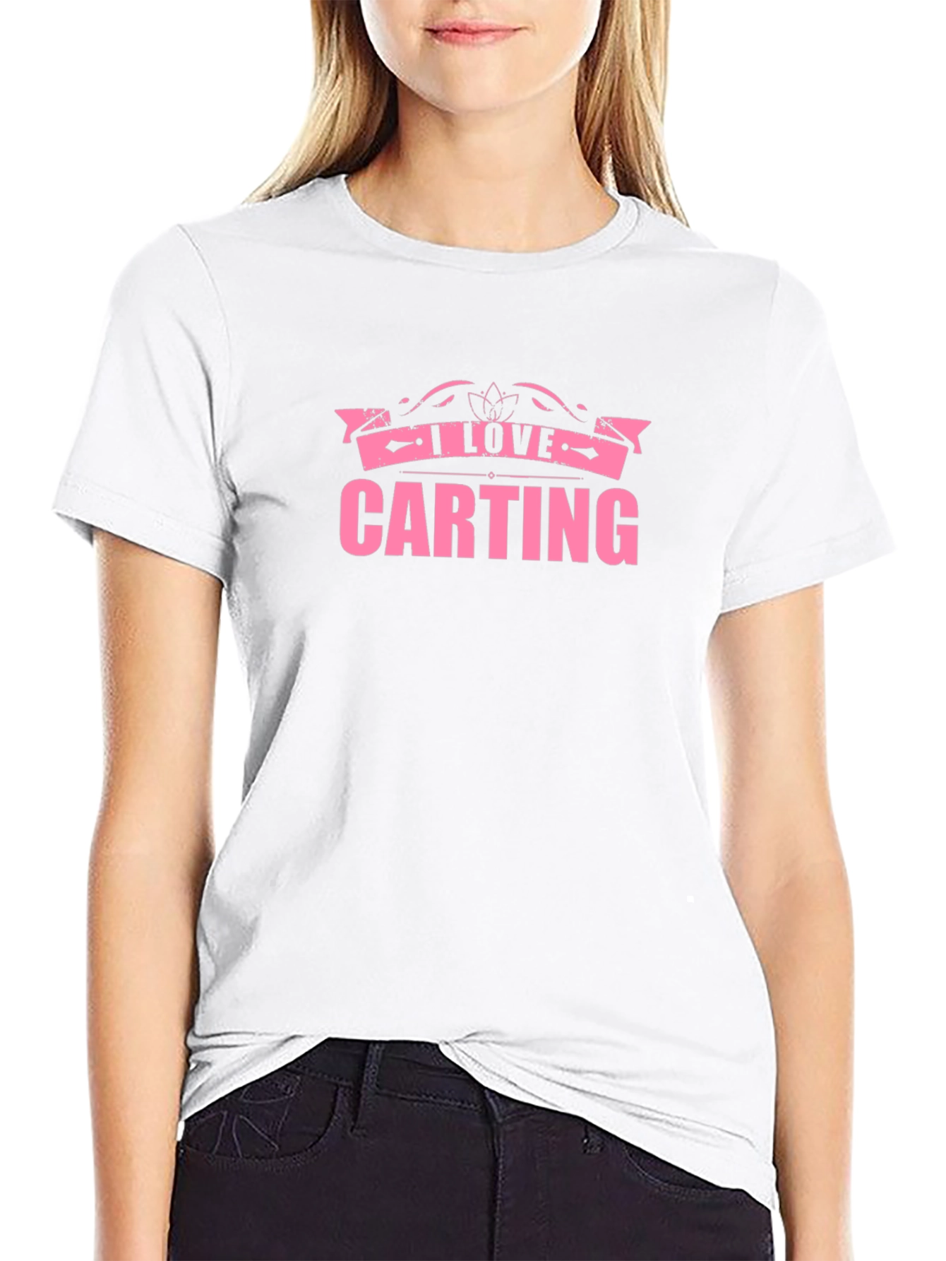 I Love Carting Black T-Shirt