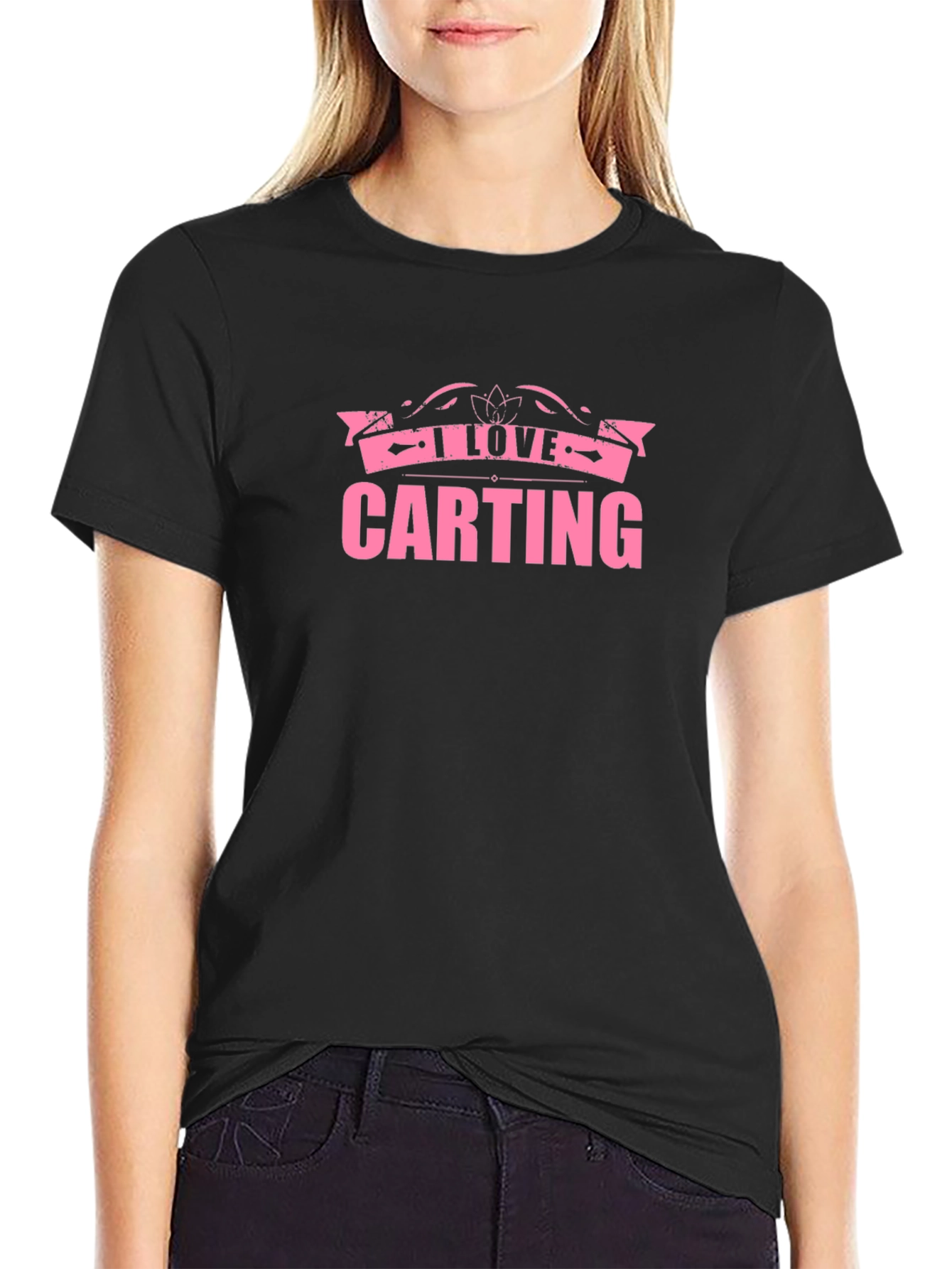 I Love Carting Black T-Shirt
