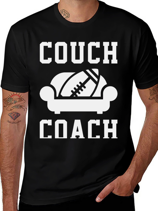 Couch Coach Football T-Shirt - Game Day Tee