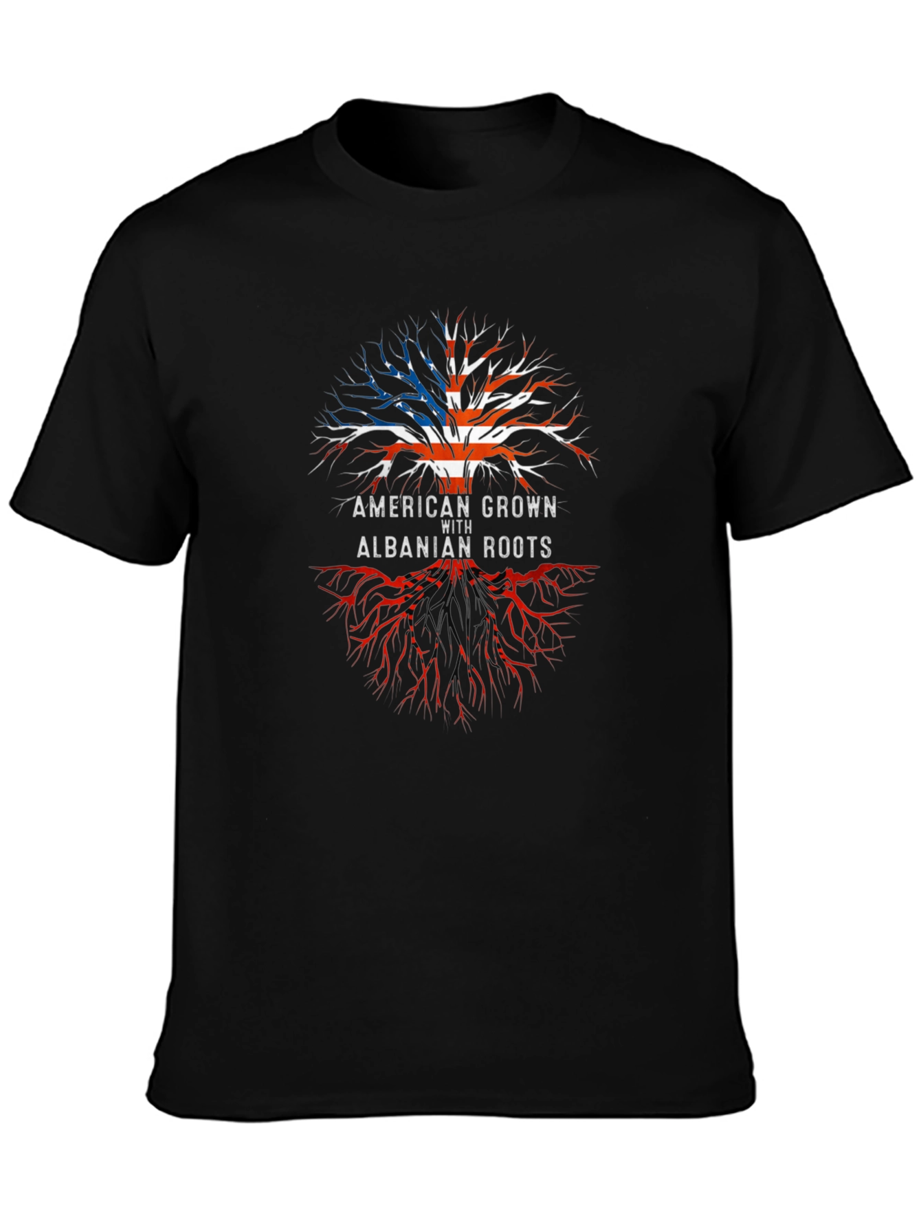American Grown with Albanian Roots Graphic Tee