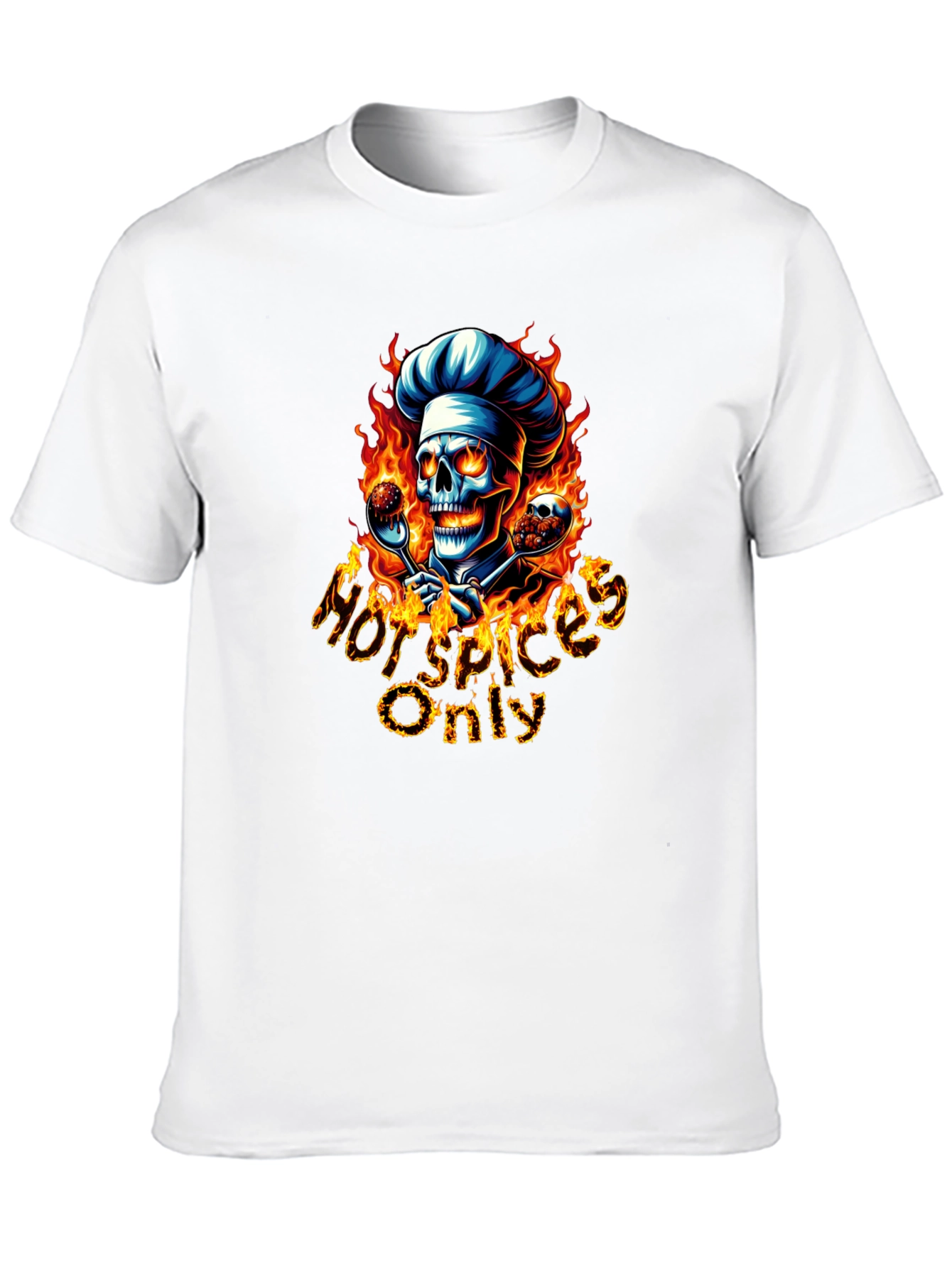 Hot Spices Only Chef Skull T-Shirt