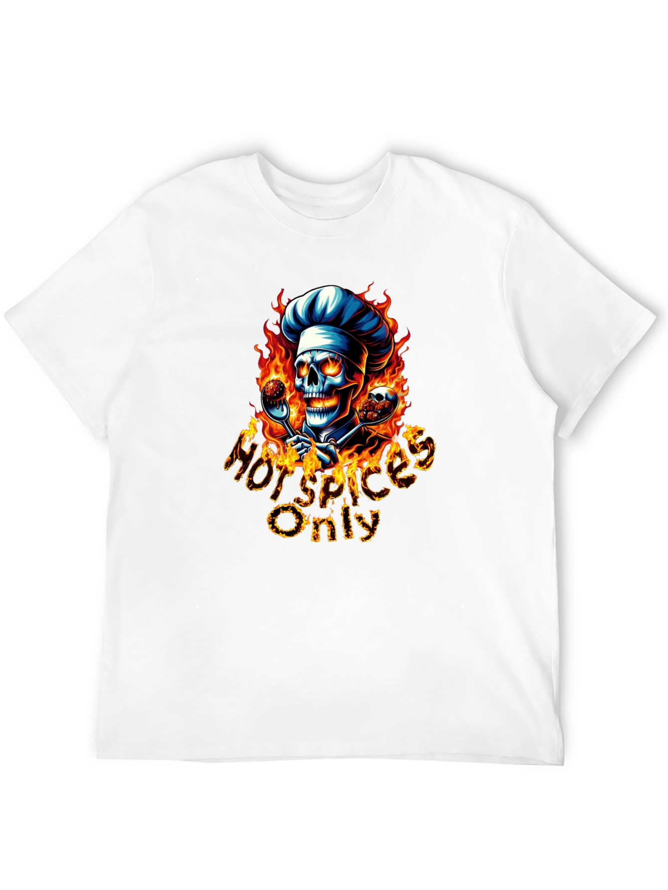 Hot Spices Only Chef Skull T-Shirt