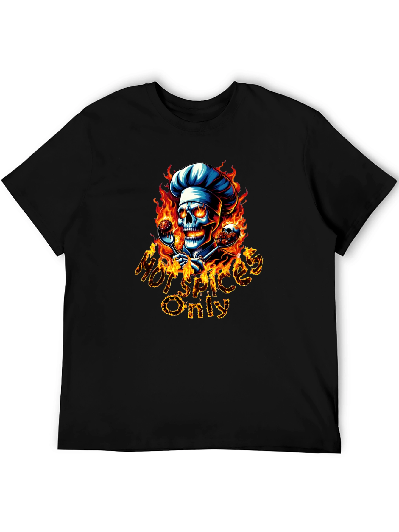 Hot Spices Only Chef Skull T-Shirt