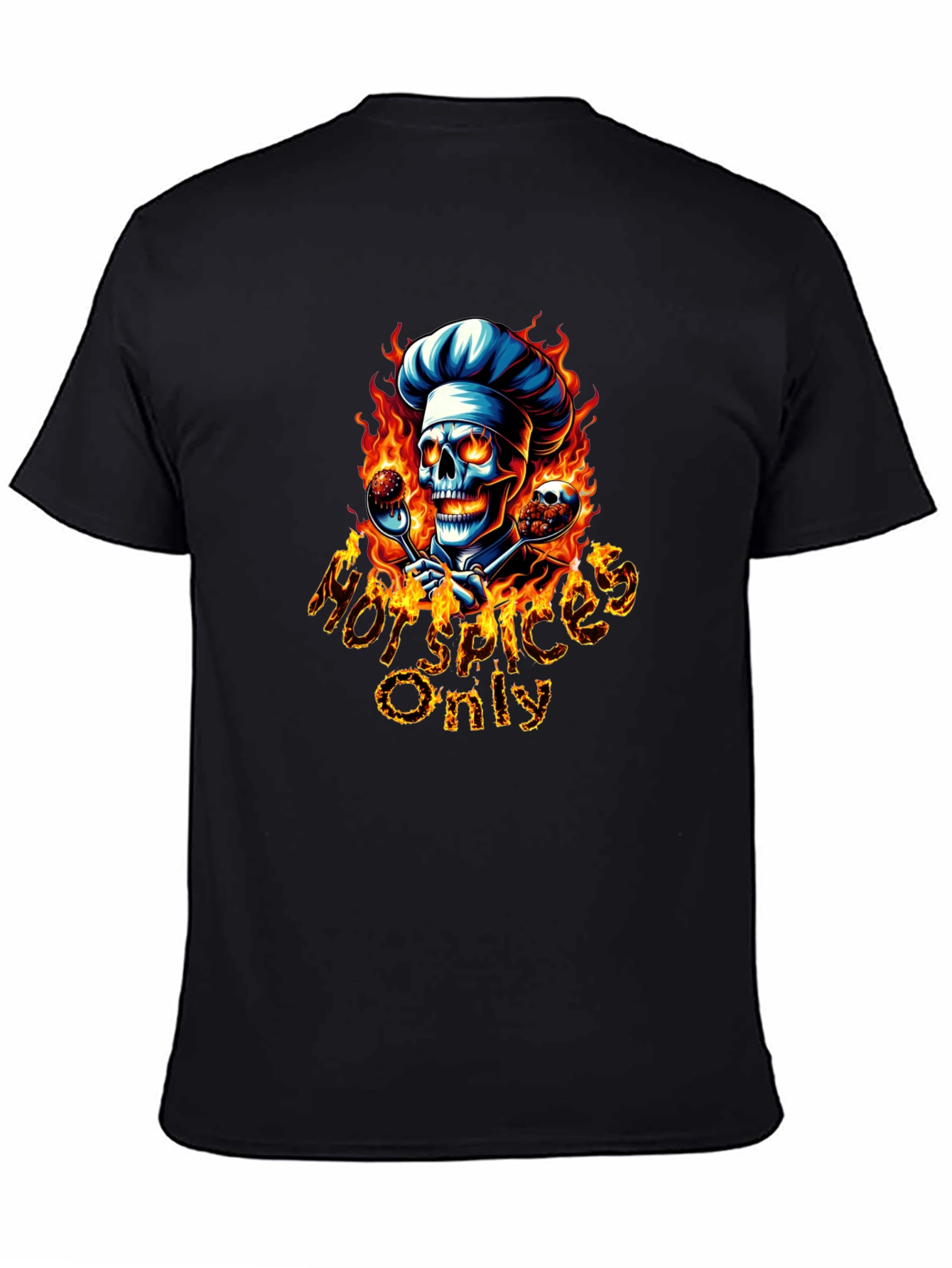 Hot Spices Only Chef Skull T-Shirt