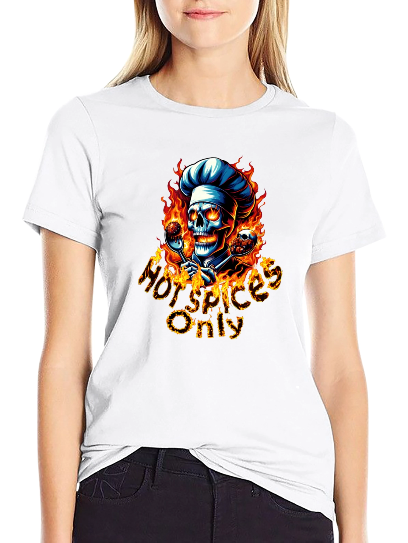 Hot Spices Only Chef Skull T-Shirt