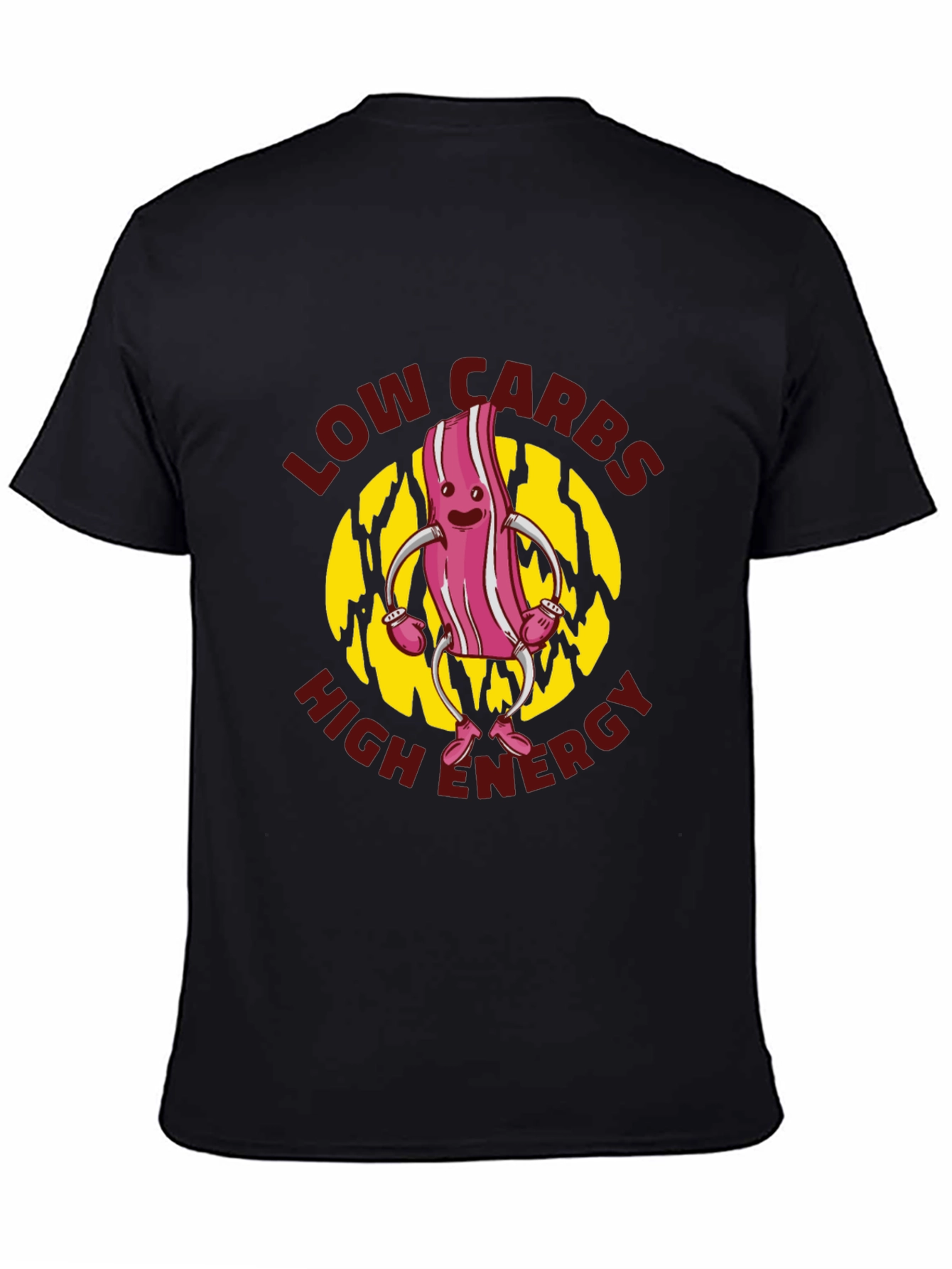 Low Carbs High Energy Black T-Shirt