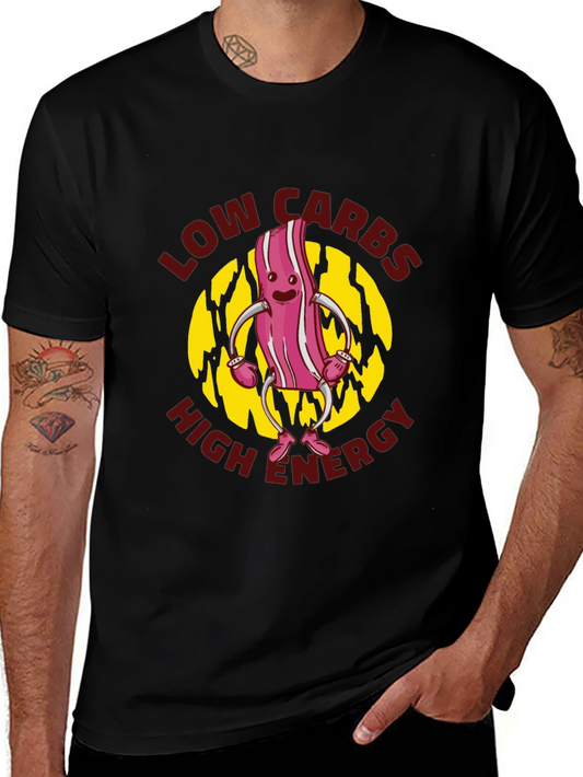 Low Carbs High Energy Black T-Shirt