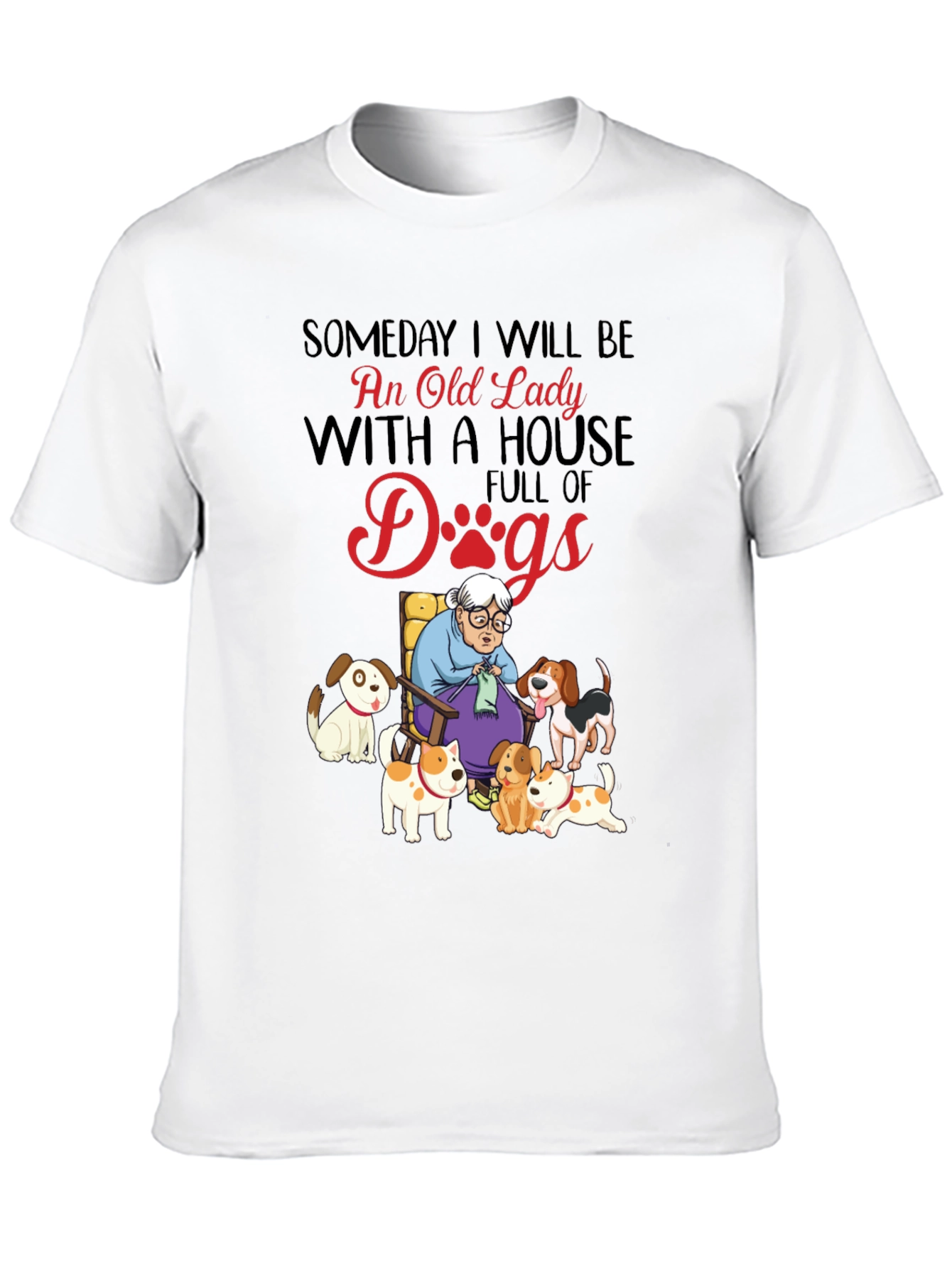 Old Lady With Dogs T-Shirt – Funny Dog Lover Tee