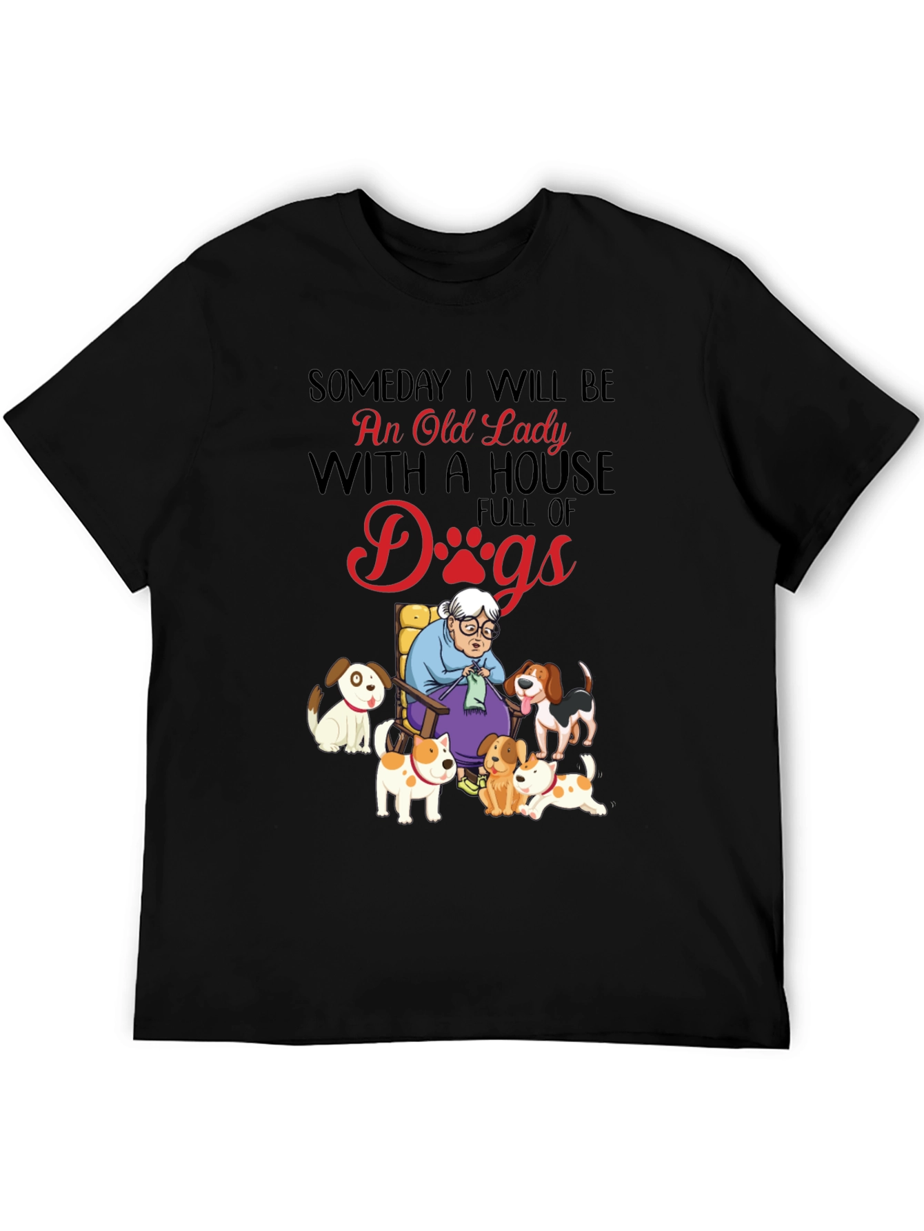 Old Lady With Dogs T-Shirt – Funny Dog Lover Tee