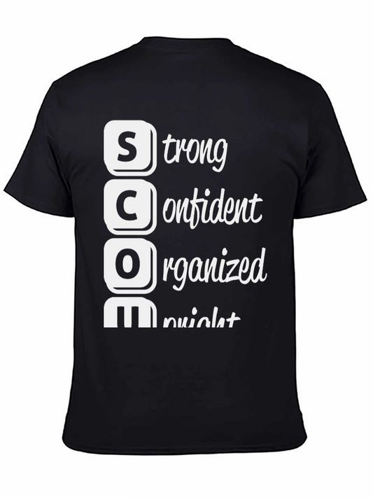 S.C.O.M. T-Shirt - Strong Confident Organized Mindset