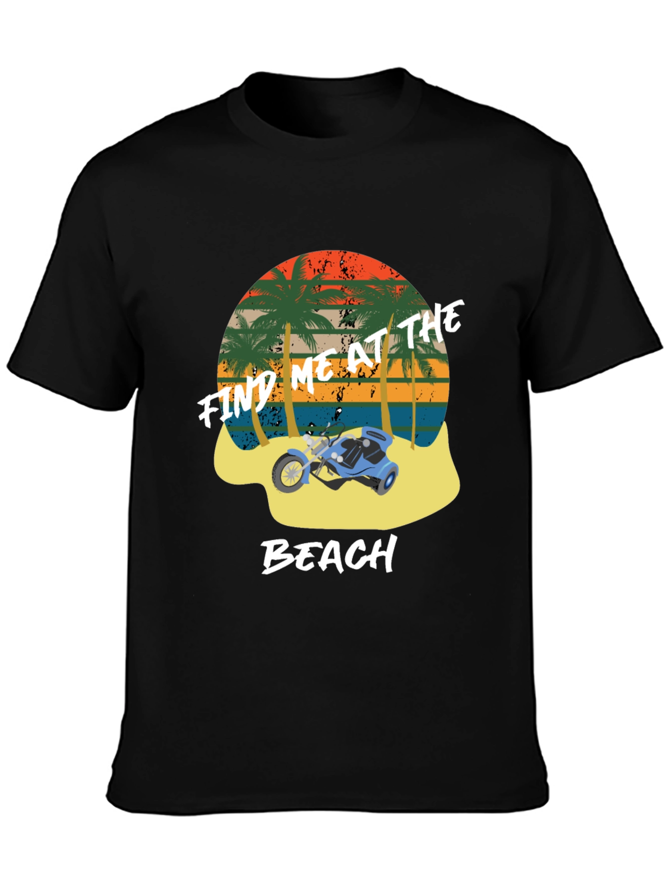 Find Me at the Beach T-Shirt - Tropical Design