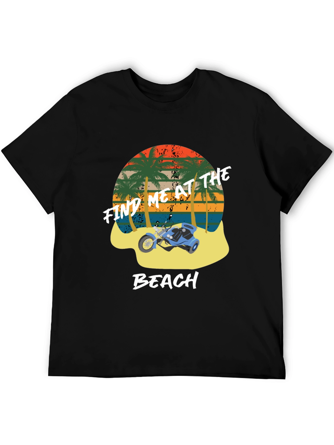 Find Me at the Beach T-Shirt - Tropical Design