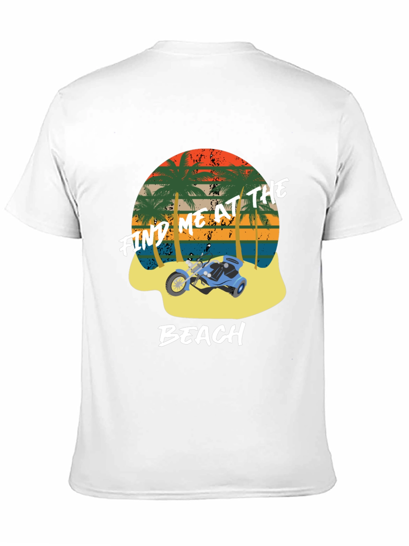 Find Me at the Beach T-Shirt - Tropical Design