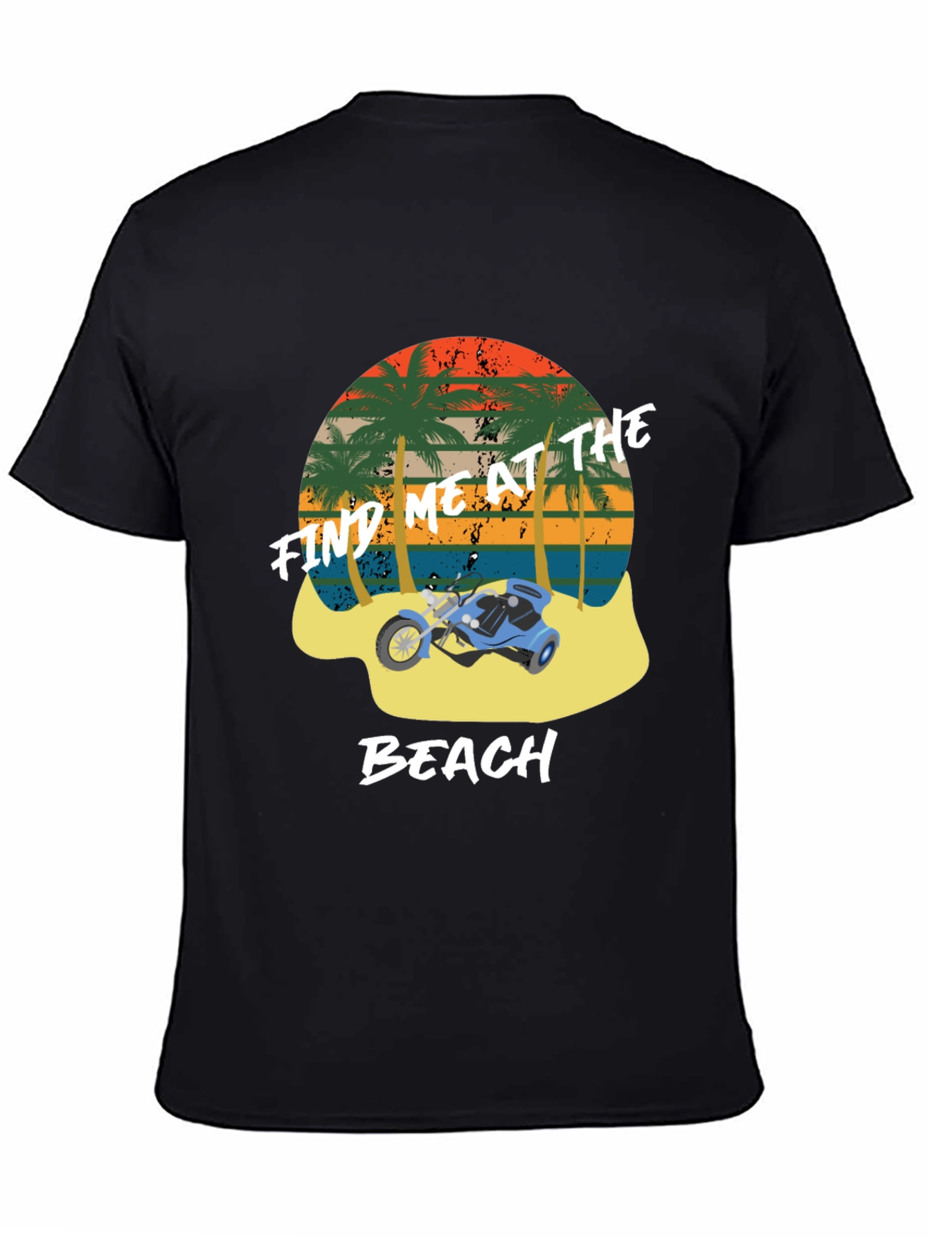 Find Me at the Beach T-Shirt - Tropical Design