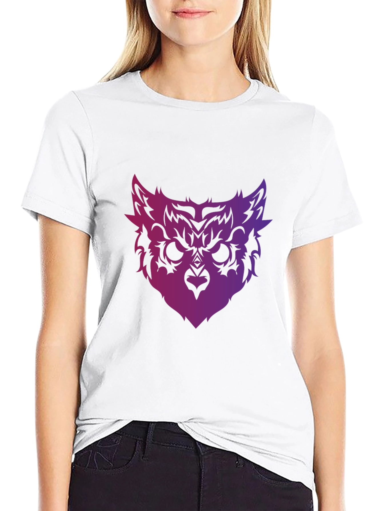 Owl Face Graphic Tee - Mens Black T-Shirt