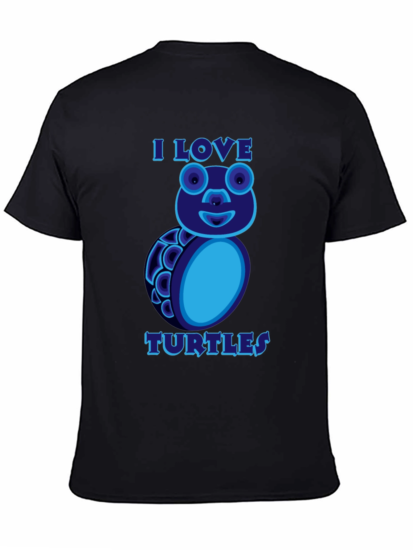 I Love Turtles Graphic T-Shirt Black