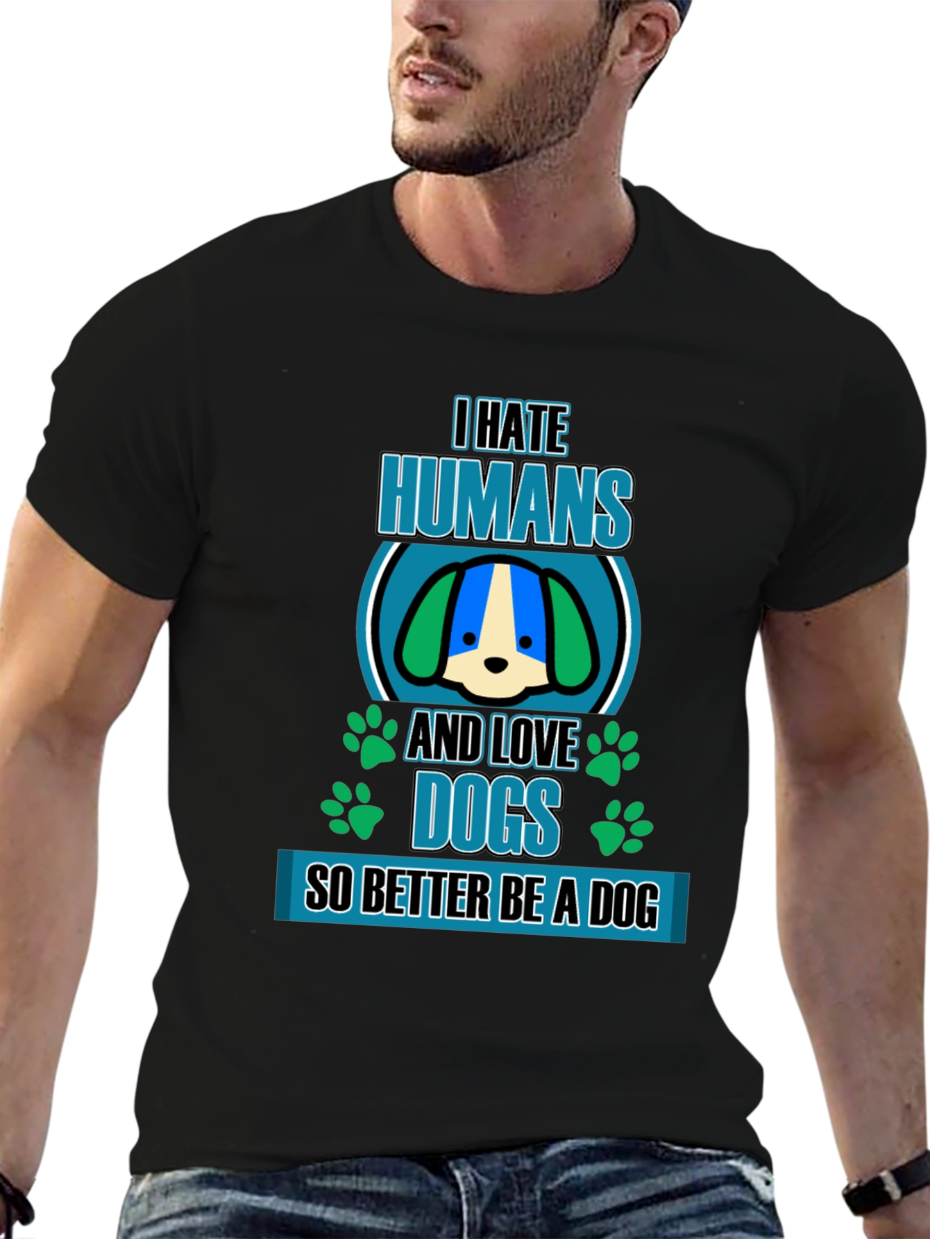 I Hate Humans And Love Dogs Graphic Tee