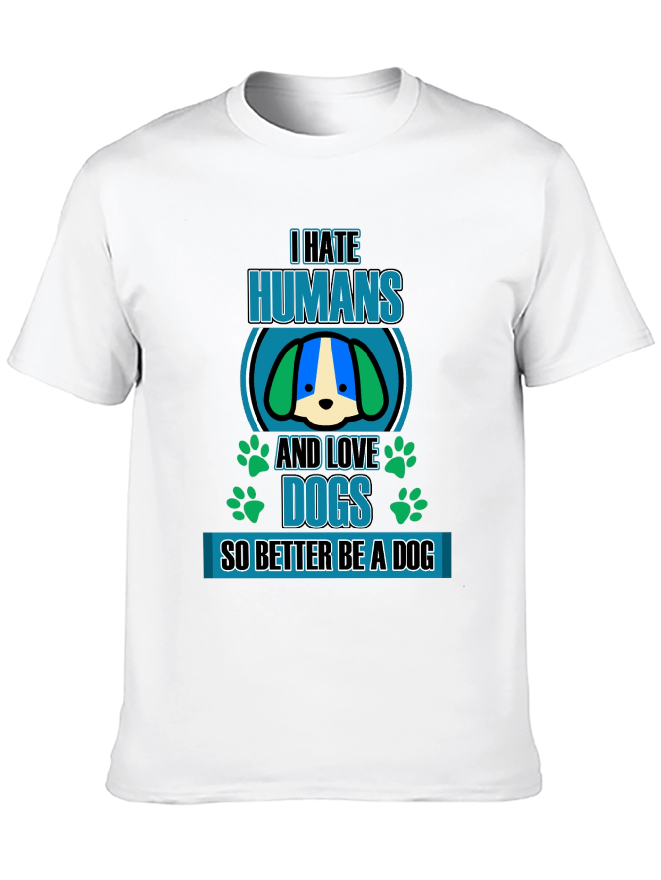 I Hate Humans And Love Dogs Graphic Tee